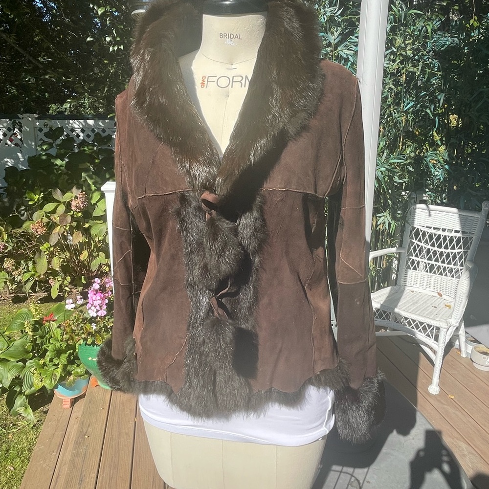 Reservable Cropped Shearling Jacket. Very Good Co… - image 2